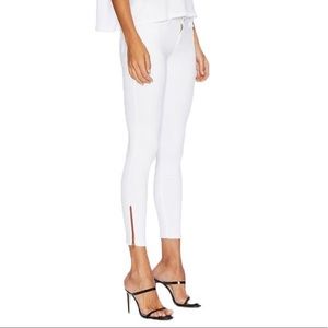 Etienne Marcel White Signature Skinny w/Red Zipper